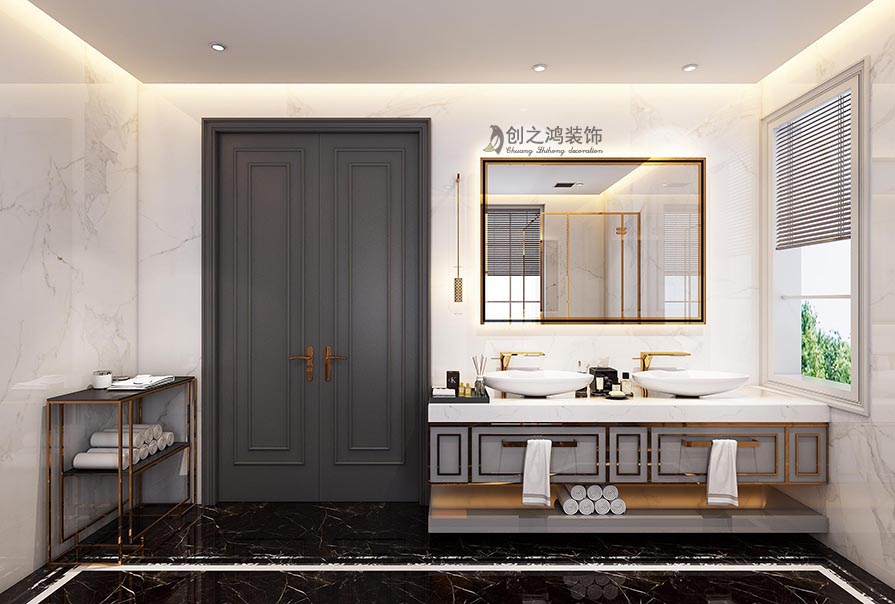 格調(diào)林泉145㎡美式風(fēng)格裝修效果圖！