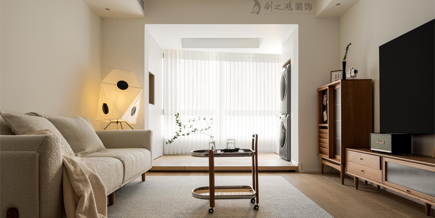 陽(yáng)光城未來悅89㎡北歐原木風(fēng)格裝修效果圖