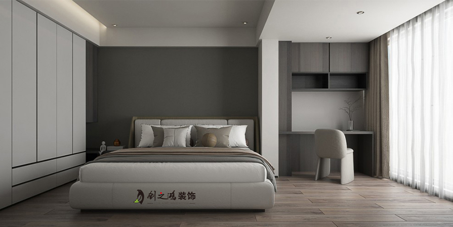 格調(diào)榴園99㎡現(xiàn)代簡(jiǎn)約風(fēng)兩居室裝修案例